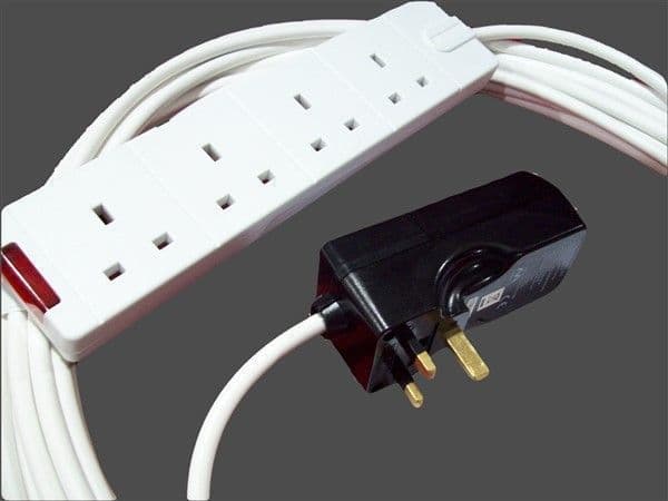 25m standard four way extension lead with rcd protection