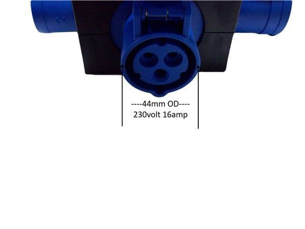 16amp small plug 230volt 3way splitter distro box