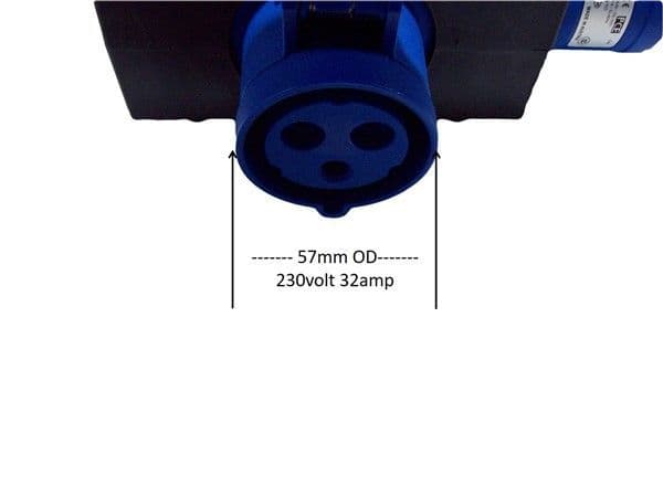 32amp 230volt Y splitter distro box